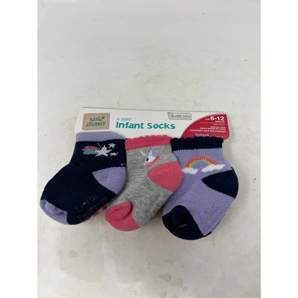 Little Journey 6 Pair Socks 6-12 Months